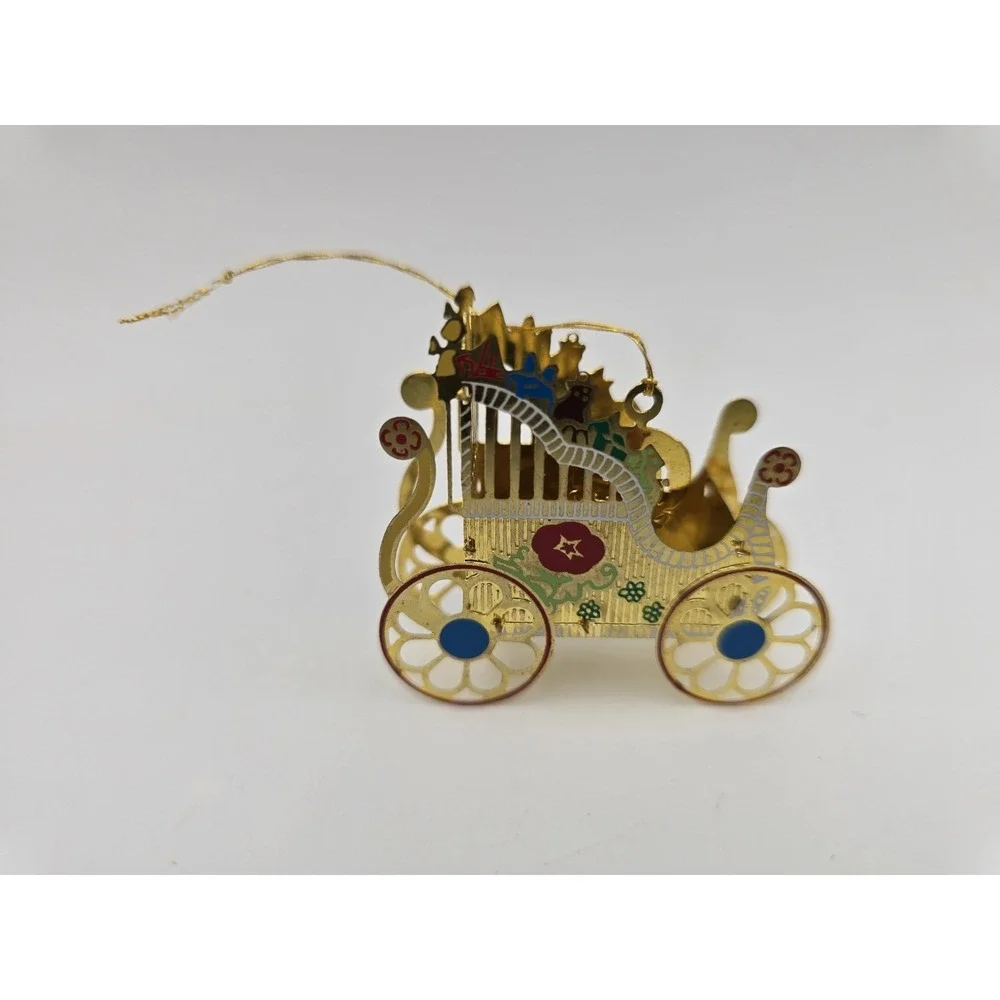 Vintage Polished Brass Sleigh‎ Santa's Sled Ornament